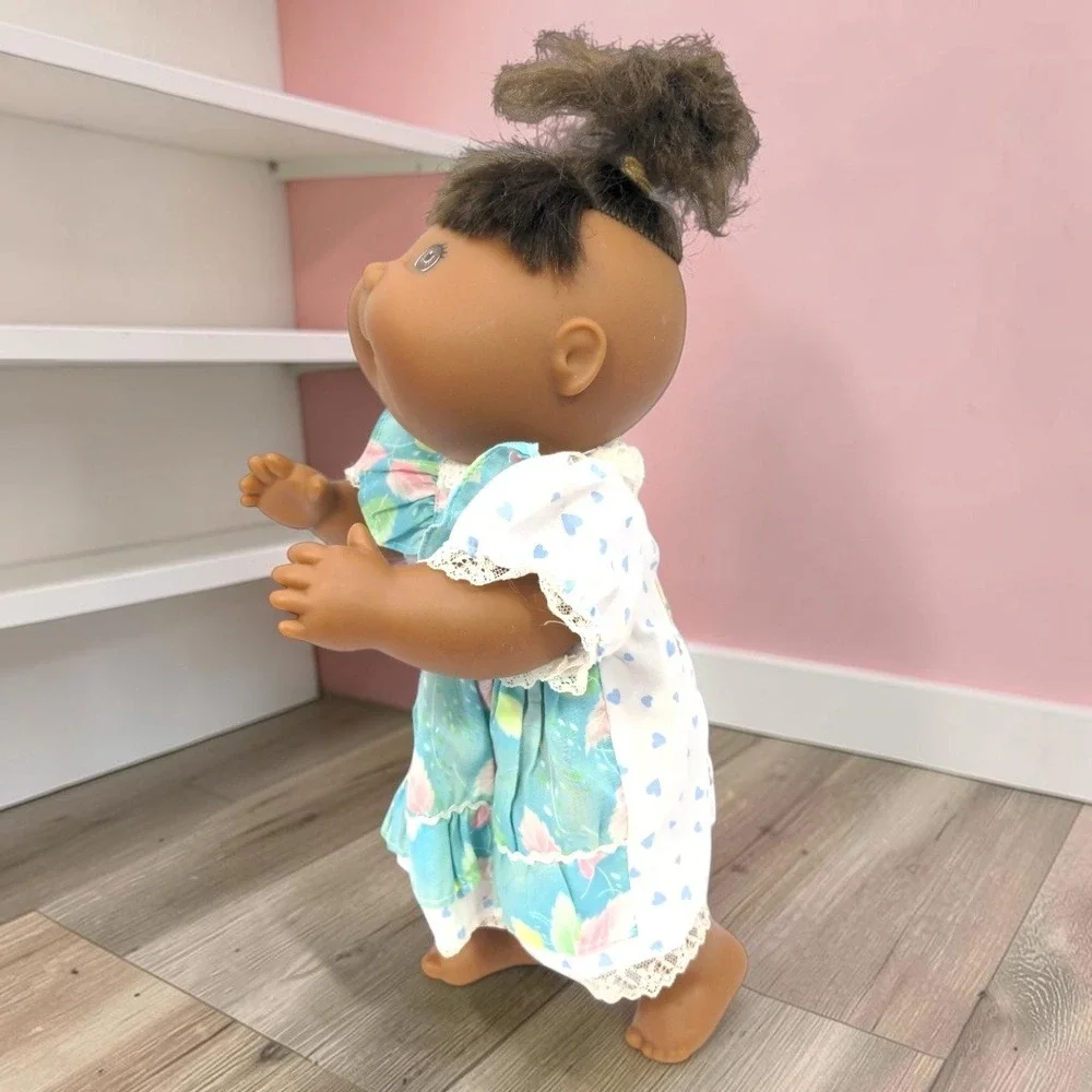 VTG Cabbage Patch Kids Doll 80s 1st Ed CB48 African American Blue Dress CPK 1988